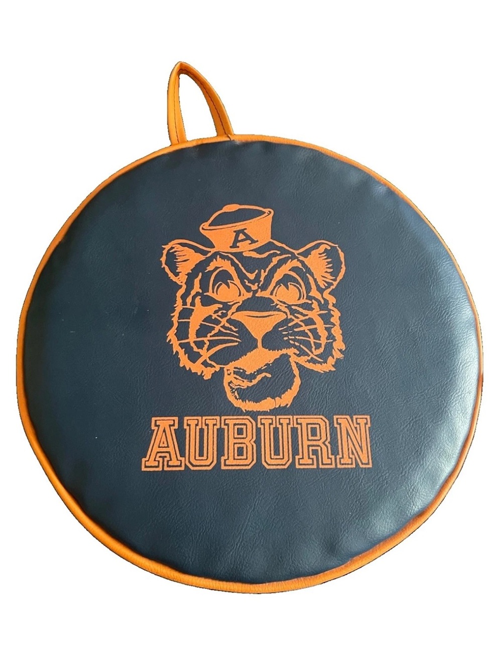 Vintage Auburn Tigers Aubie Stadium Seat Cushion 13.5” Blue Orange NCAA